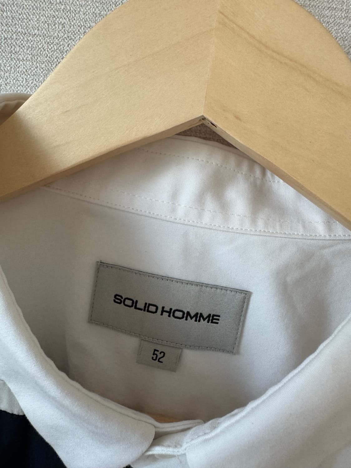 SOLID HOMME 솔리드옴므 110 컬러블럭 배색 셔츠 상품이미지2