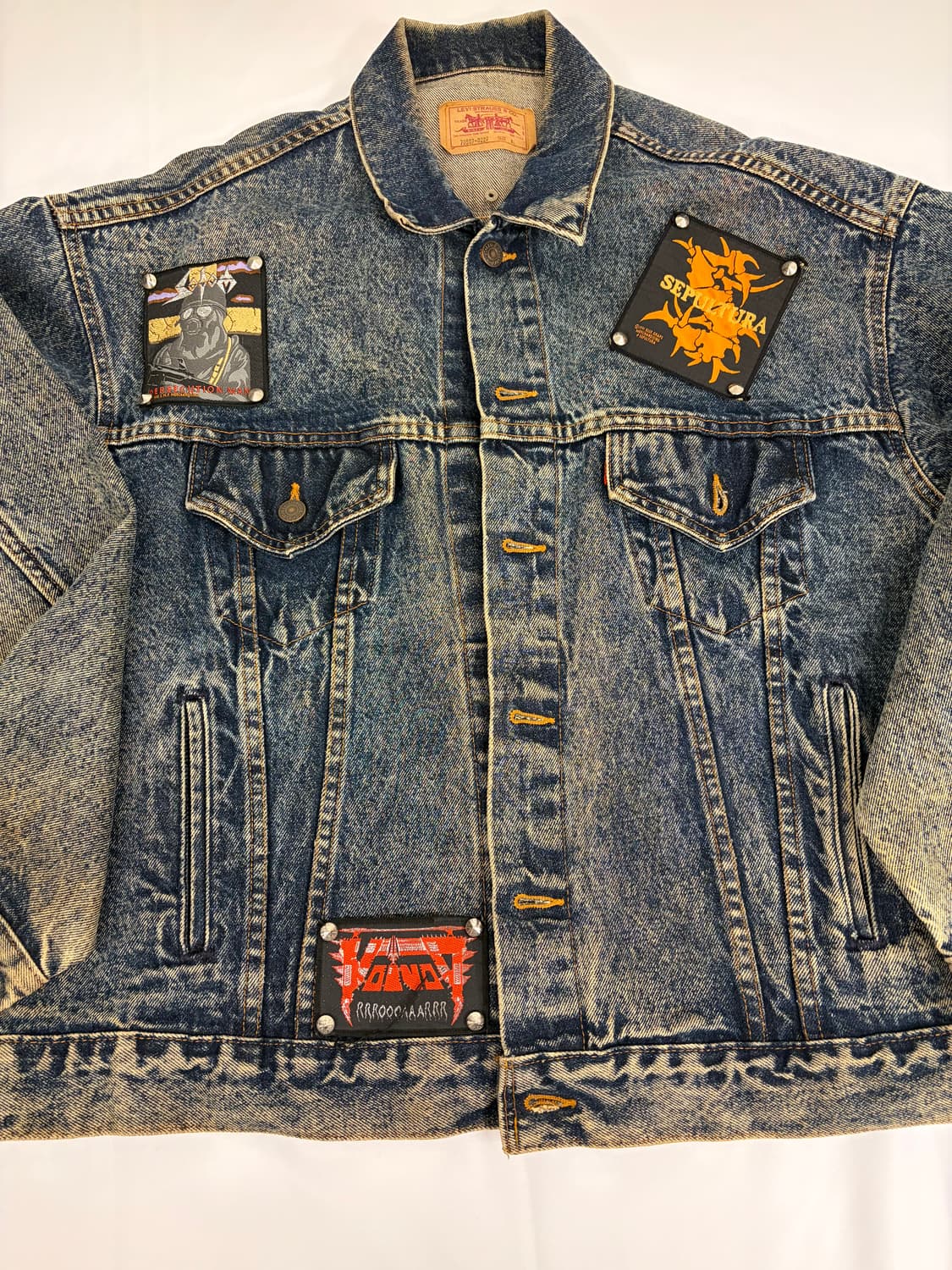 [XL] 리바이스 워싱데님 패치 청 자켓 상품이미지3