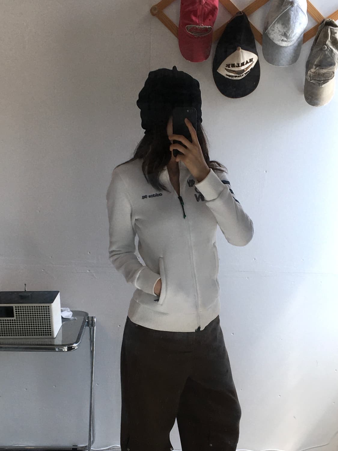 아디다스 자수 니트집업 상품이미지2