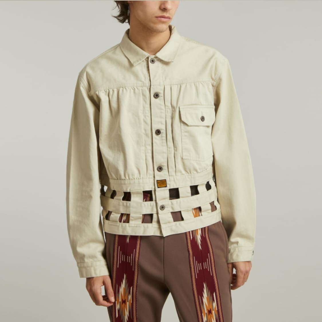 캐피탈 빈티지 새틴 윈도우페인 1st 재킷 키나리 3사이즈 상품이미지1