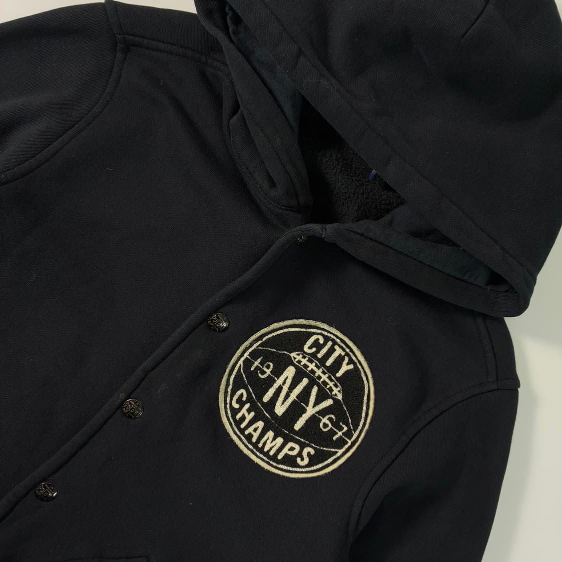 Polo 폴로 랄프로렌 NY 풋볼 로고 후드 바시티 자켓 상품이미지5