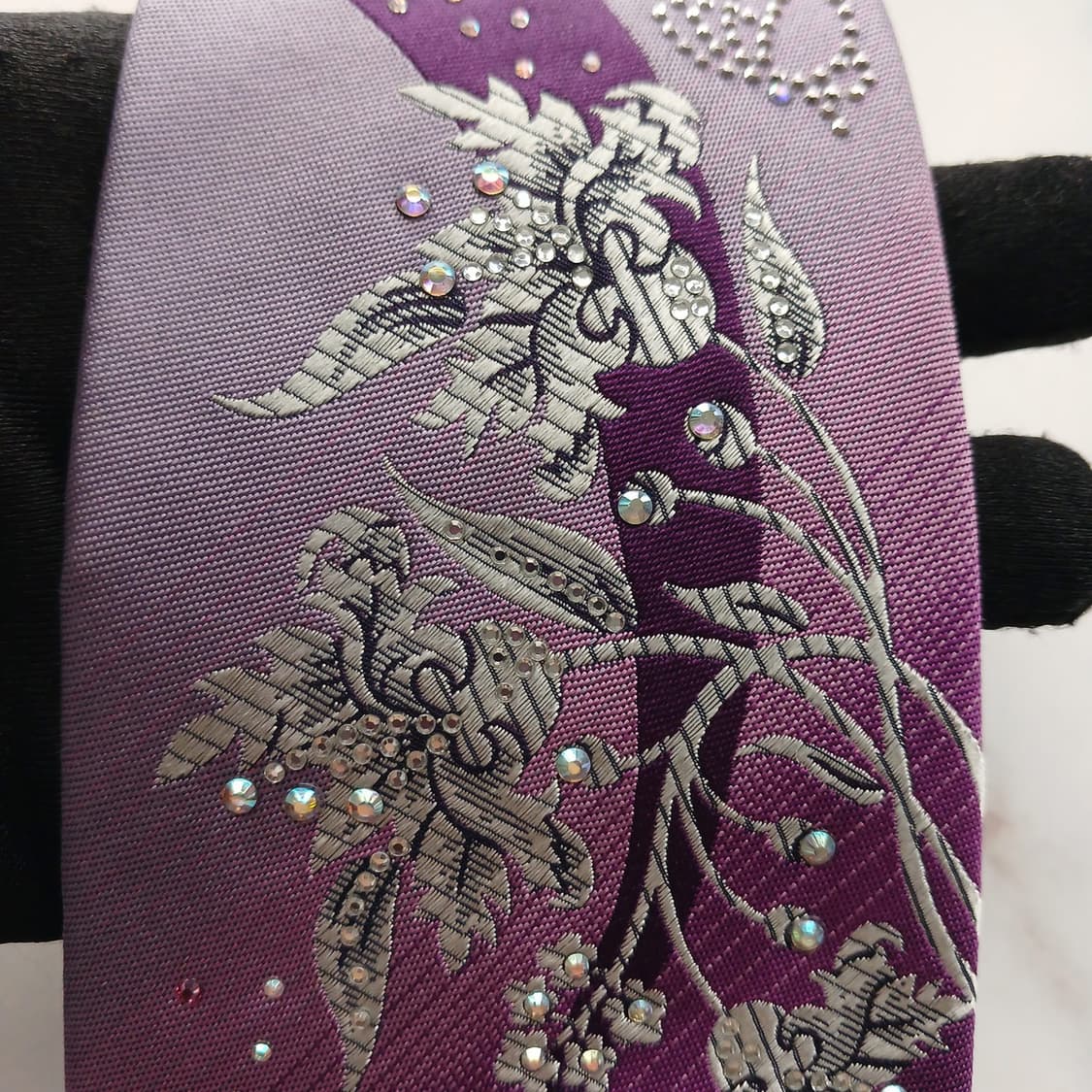 밀라숀 퍼플 플라워 자카드 넥타이 8.4cm B등급 A18578
 상품이미지6