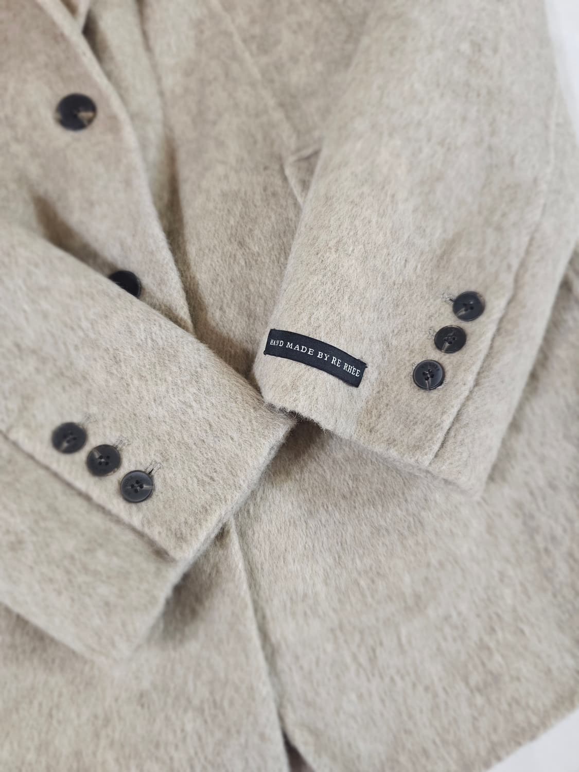 [sm] 리이 RE RHEE 앙고라 실크 핸드메이드 자켓 라이트 브라운 상품이미지6