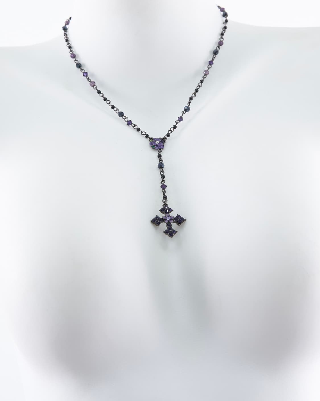 Anna sui 바이올렛 원드롭 크로스 목걸이 상품이미지3