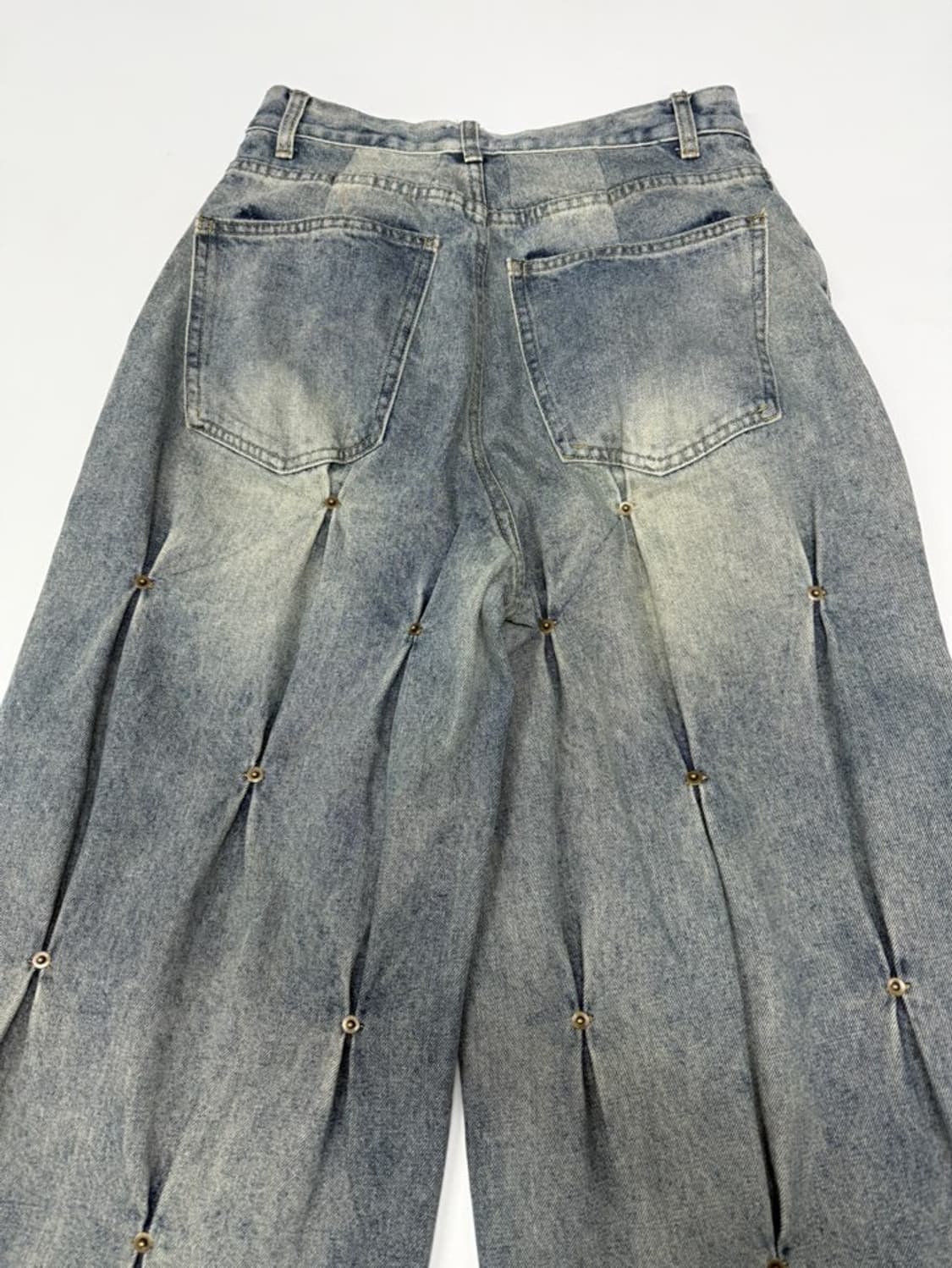 VTG STUD TUCK DETAIL DENIM JEANS 상품이미지7