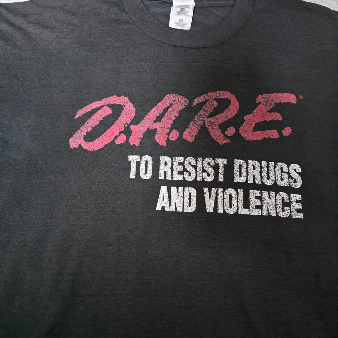[XL] 90s 빈티지 DARE 티셔츠 블랙 1 ver. 하드페이드 상품이미지2