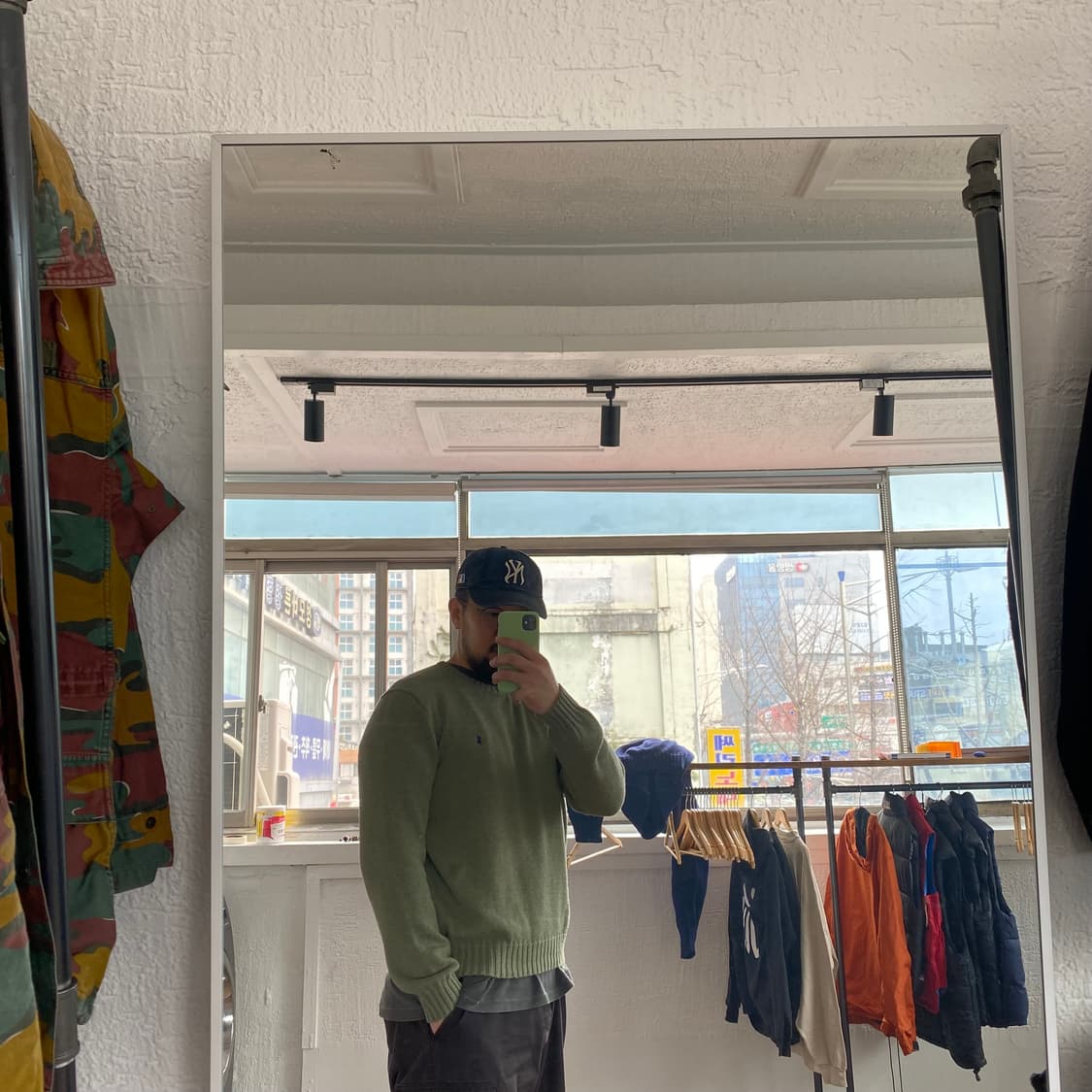 🌊Polo cotton knit sage green 상품이미지6