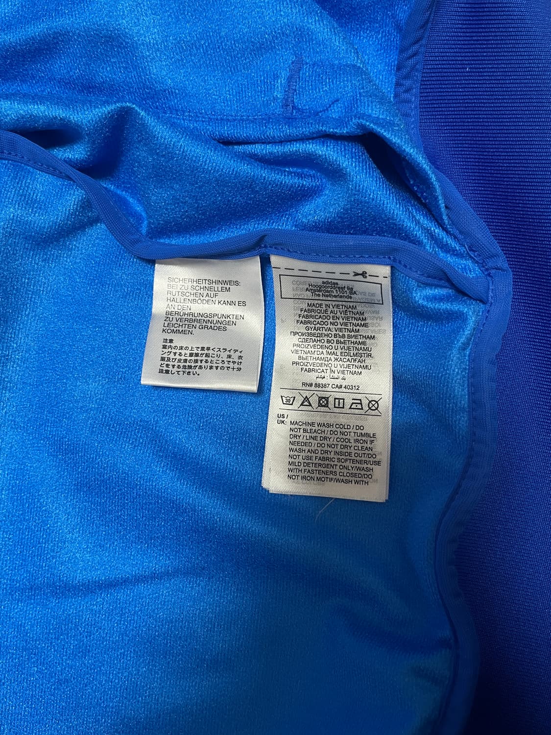 아디다스 x 베이프 올오버 프린트 트랙 탑 블루 - US 사이즈 져지 상품이미지5