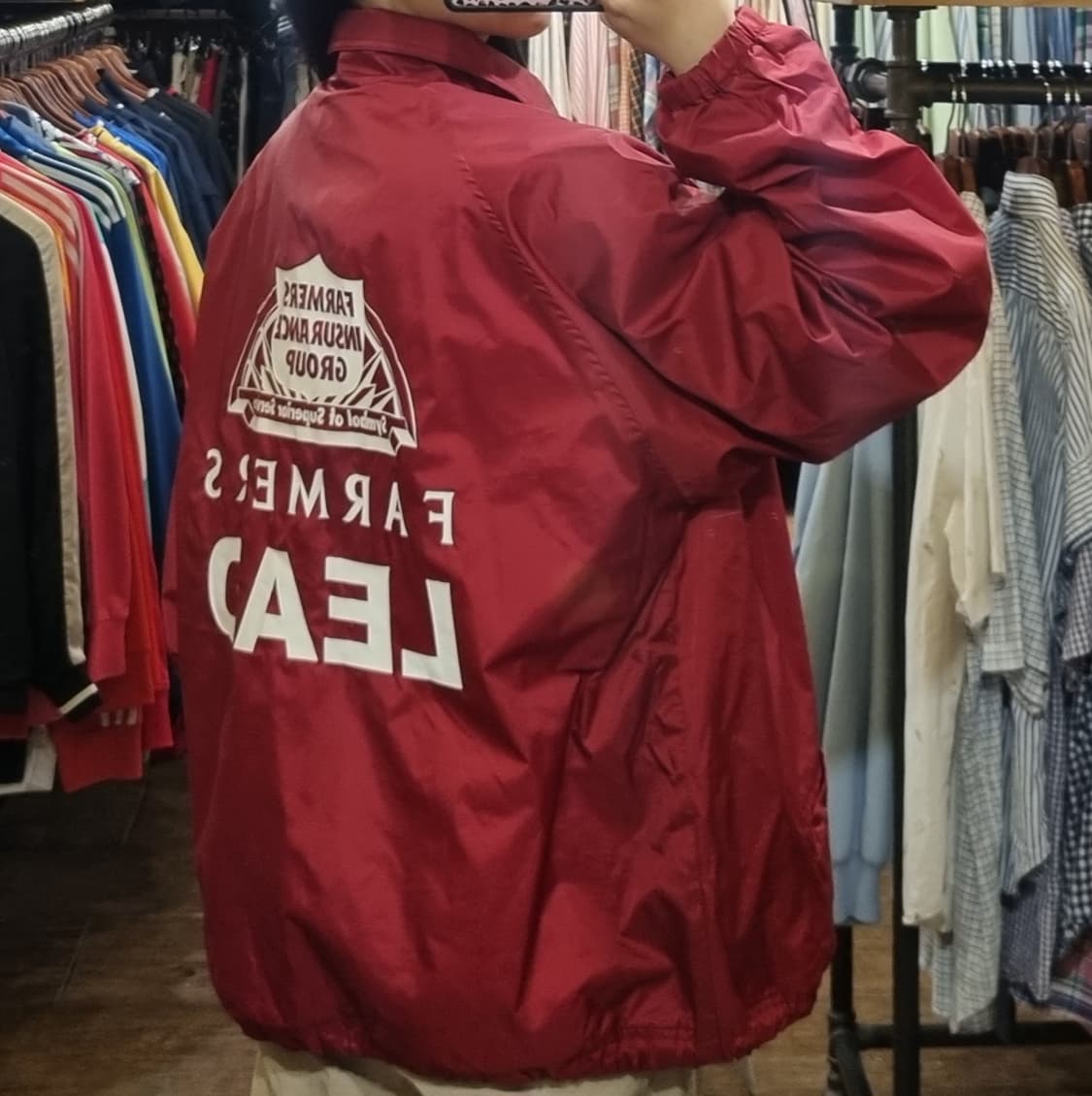 [Hi] vtg 빈티지 야구점퍼 코치자켓 레드 상품이미지5