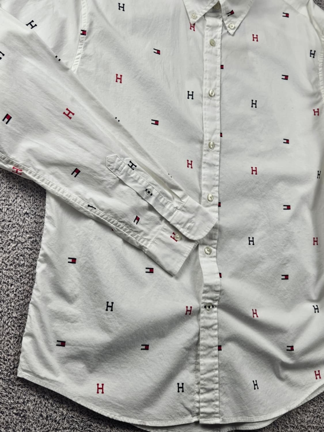 타미힐피거 스펠 로고 패턴 코튼 셔츠 ( XL ) / 11081 상품이미지6