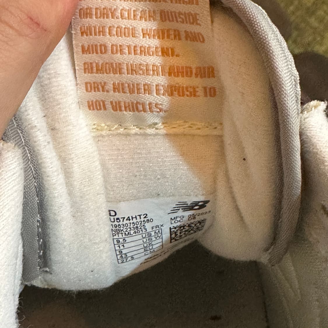 뉴발란스 574 헤리티지 오렌지 버스트 화이트  상품이미지5