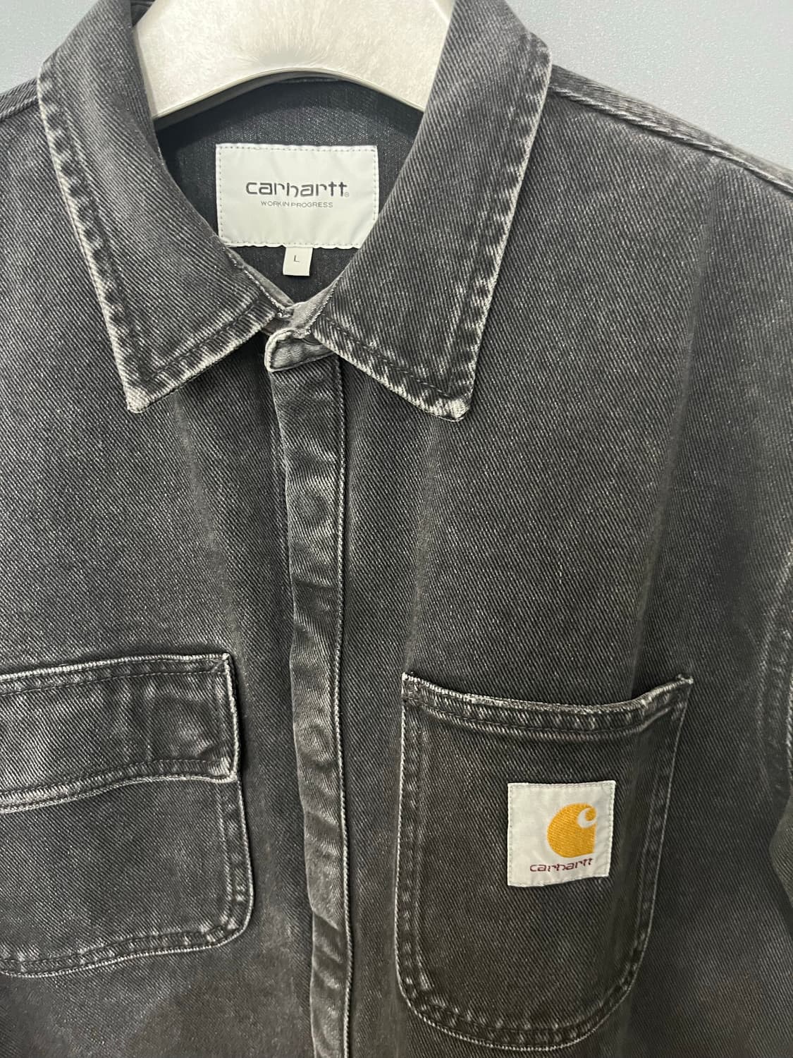 칼하트 wip 워싱 데님 셔츠 자켓 L 상품이미지3