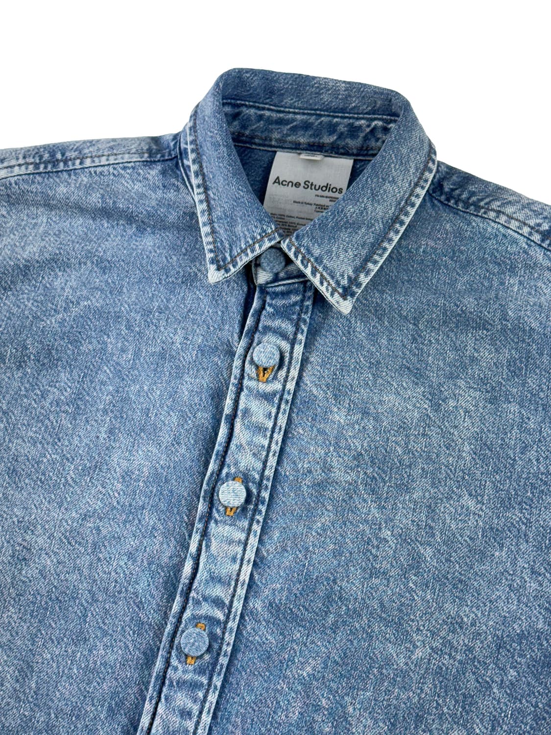 아크네 스튜디오 버튼업 데님 셔츠 스카이 블루 상품이미지3