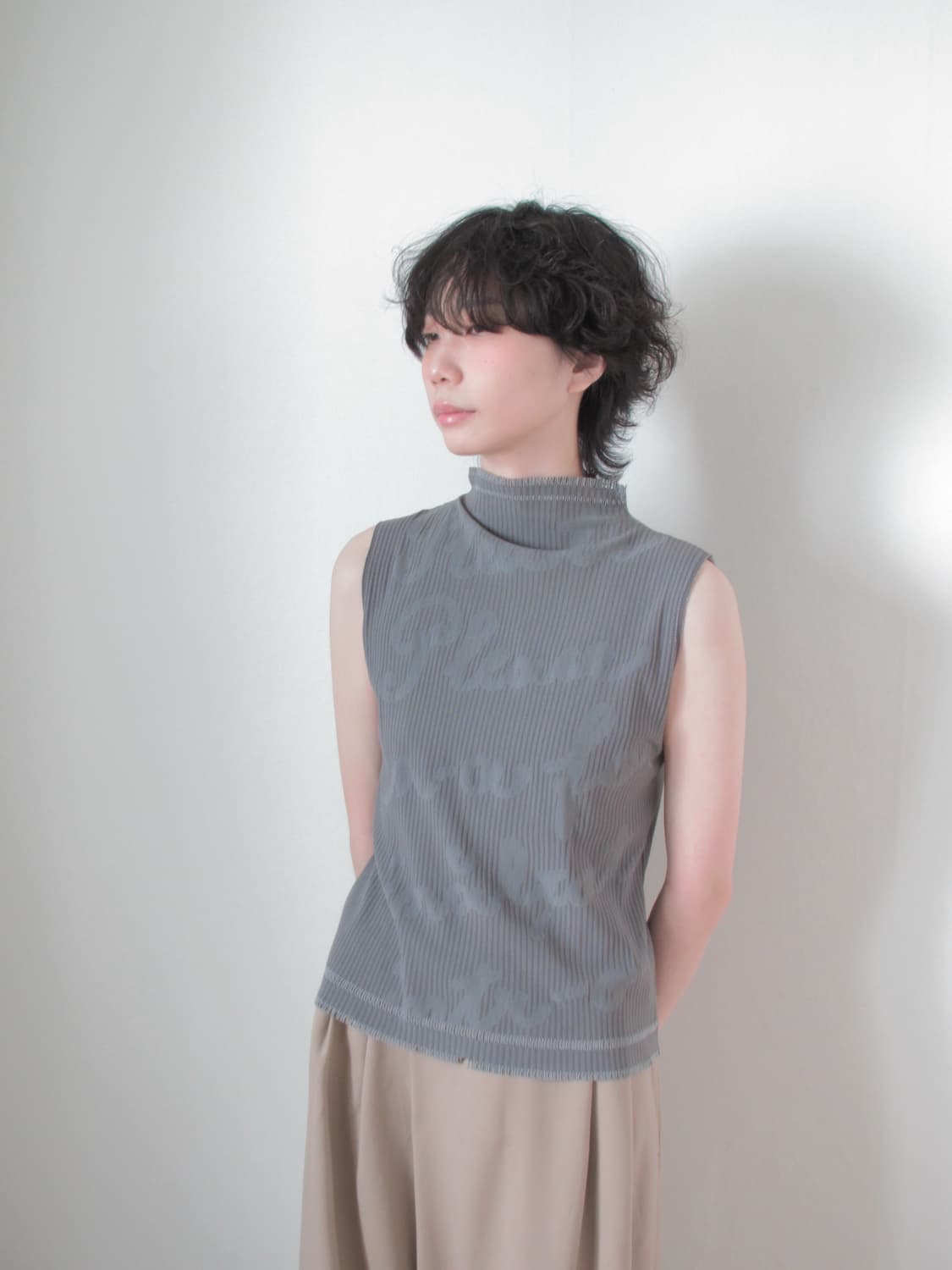 Pleats please lettering top 상품이미지2