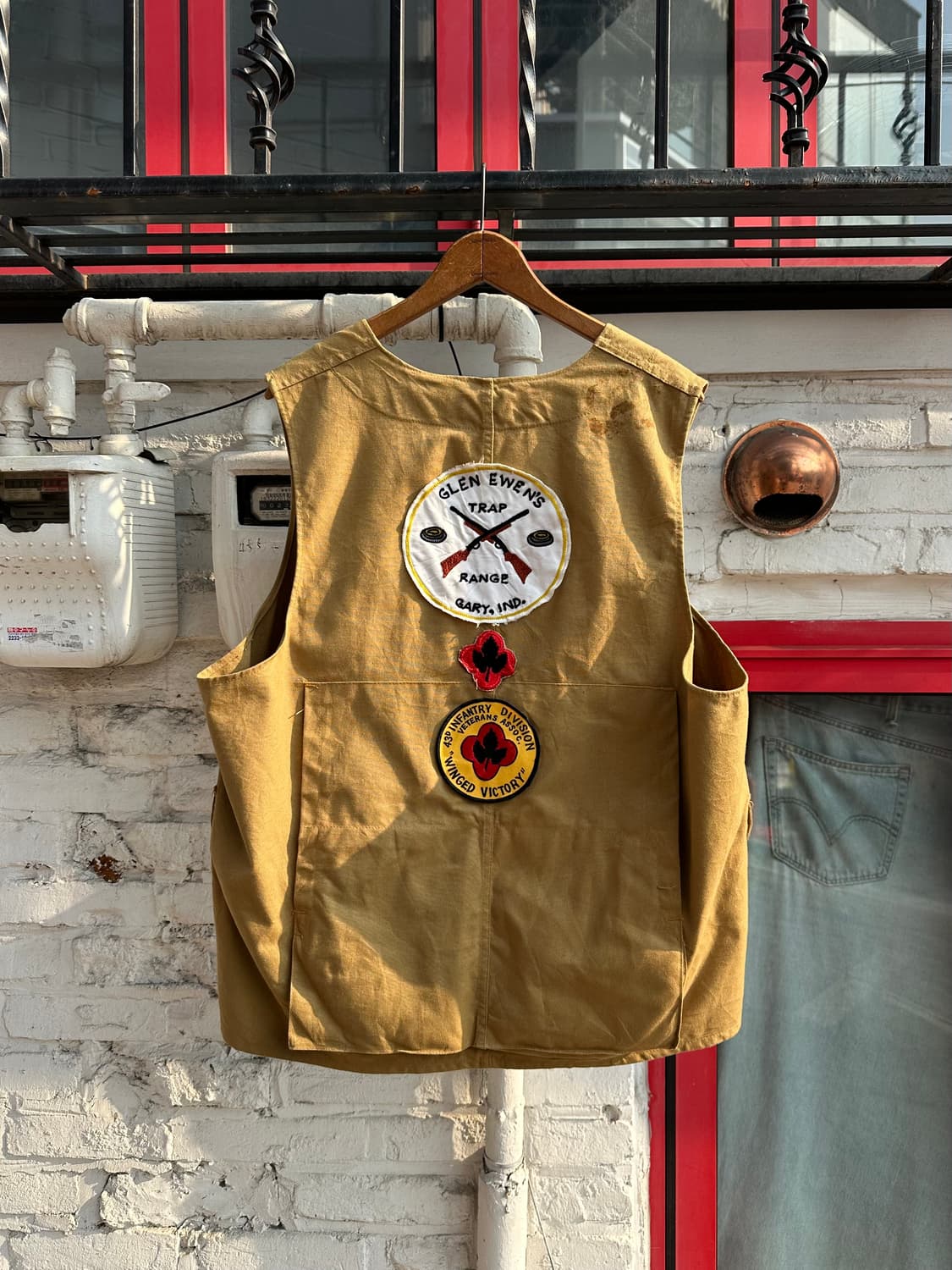 70-80s Sears 크레이지 패치워크 헌팅 베스트 상품이미지2