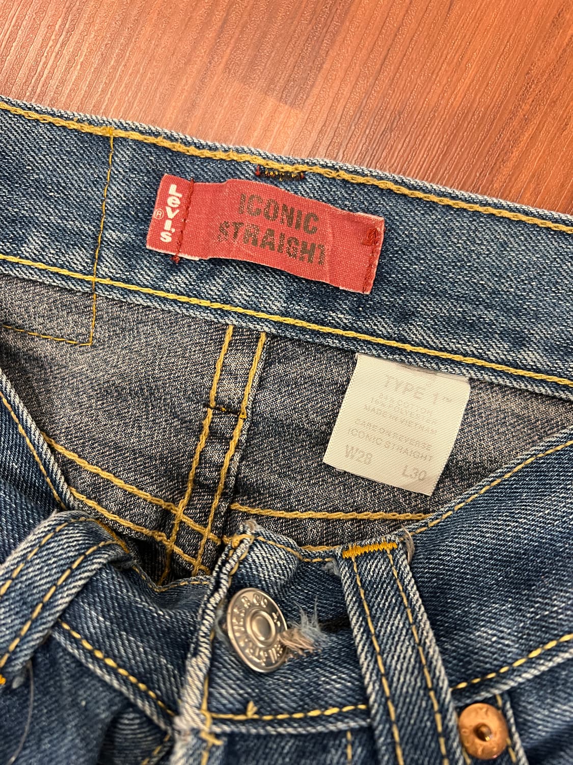 00s Levis 리바이스 Type 1 타입원 데님 팬츠 (28inch) 상품이미지9