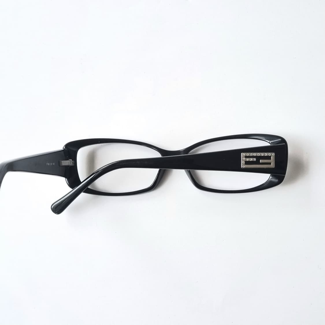 데드스탁 FENDI 빈티지 크리스탈 FF 로고 블랙 프레임 안경테 상품이미지9