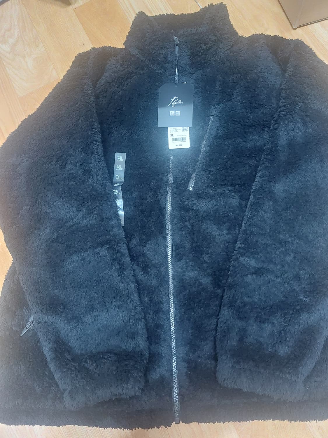 유니클로 니들스 후리스풀집재킷 블랙 xl 상품이미지1