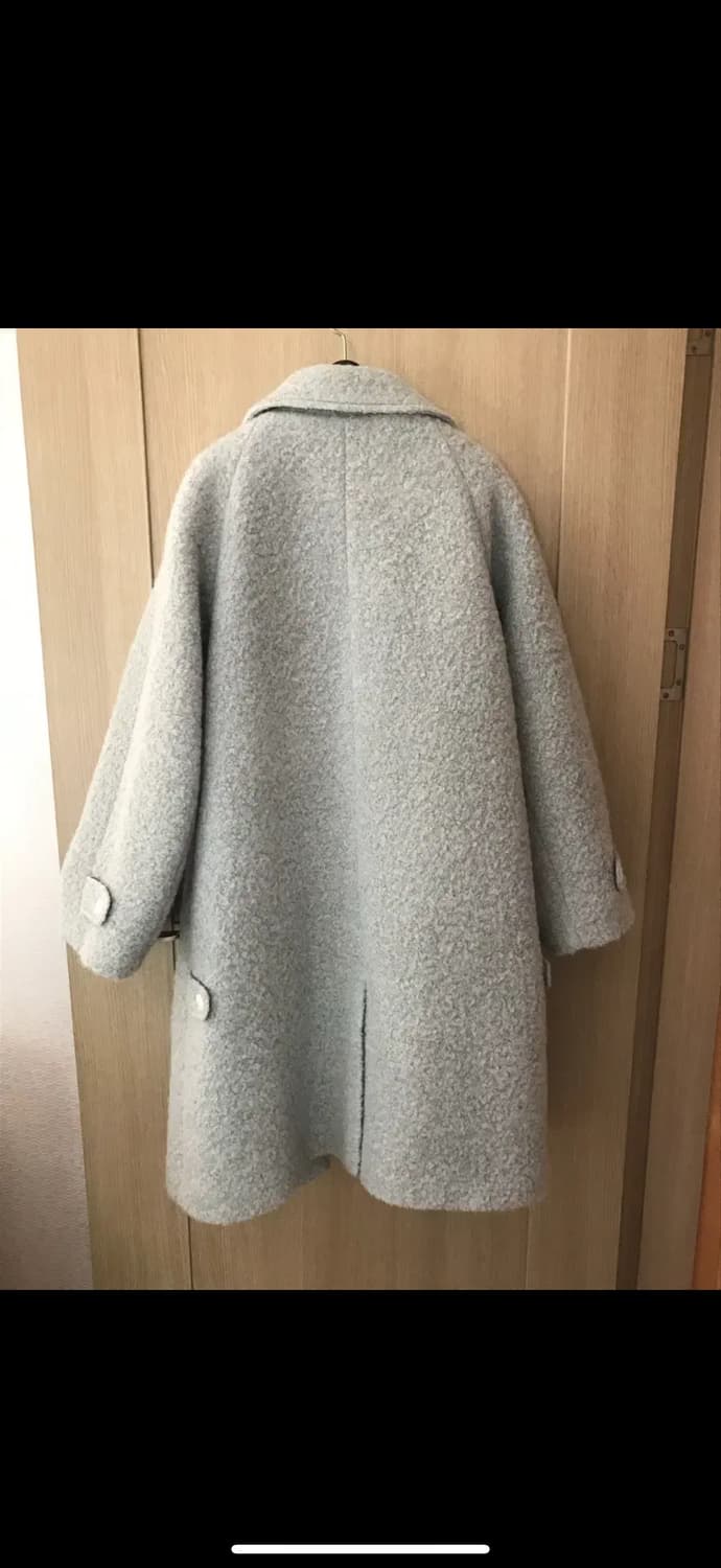 타낫 tannat 알파카 부클 롱코트 스카이블루 상품이미지3