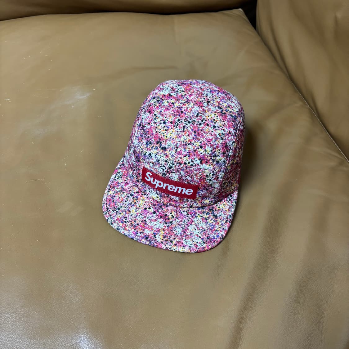 슈프림 캠프캡 모자 박스로고 리버티 스프레이 핑크 상품이미지1