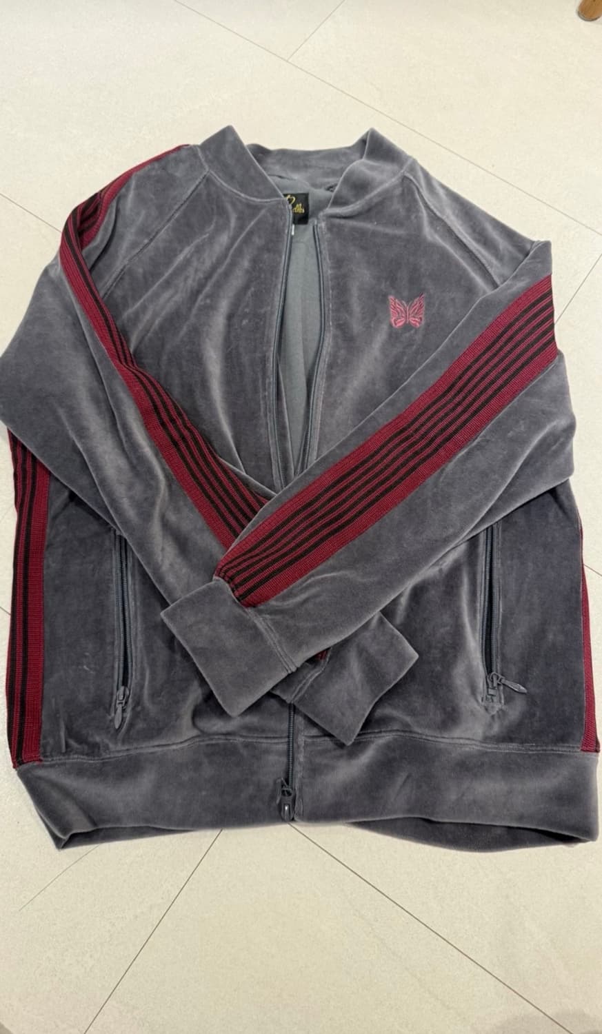 니들스 벨벳 집업 S 상품이미지1