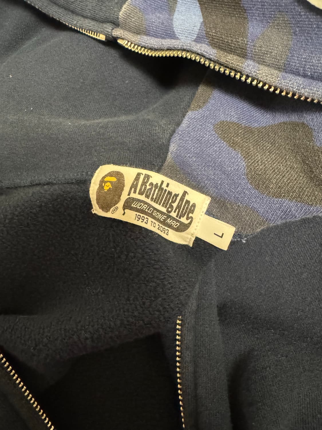 베이프 청계 반카모 후드집업 L 상품이미지2