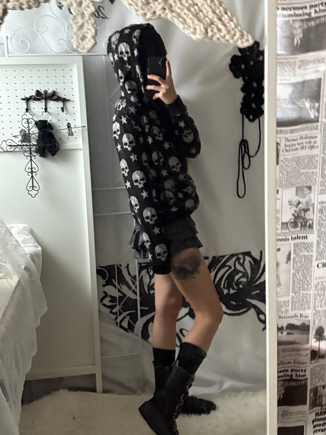 • Black Skull Hooded Zip-Up 상품이미지9