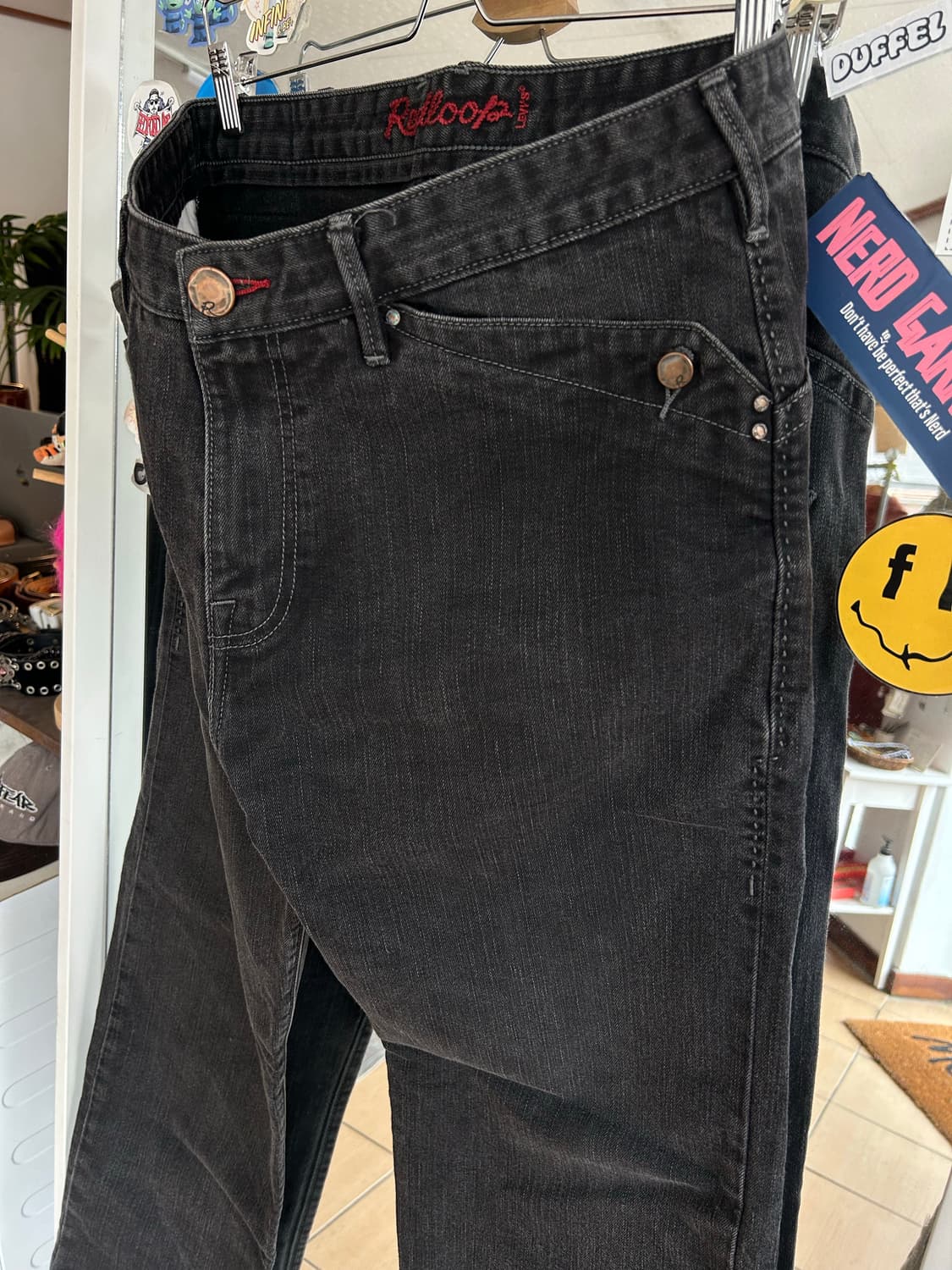 00‘s 리바이스 레드룹 와이드레그 블랙진 34in 상품이미지2