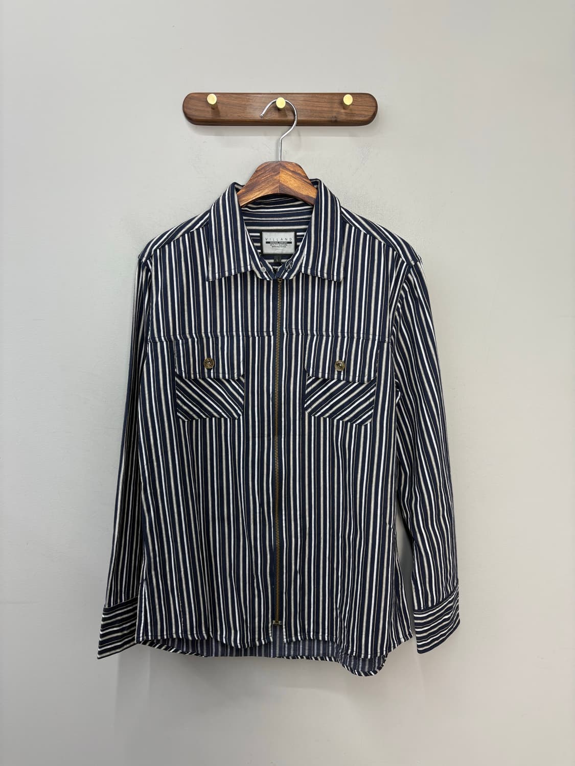 빈티지 VILLAND 스트라이프 셔츠 웨스턴 자켓 A3072 상품이미지2
