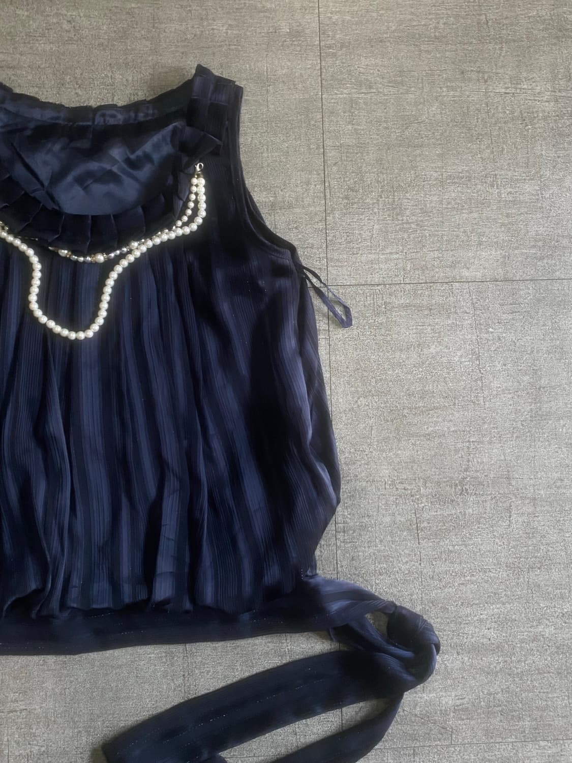 일본빈티지 Coogy 달천깔페어리 보헤미안 진주타이 슬리브리스나시탑 상품이미지2