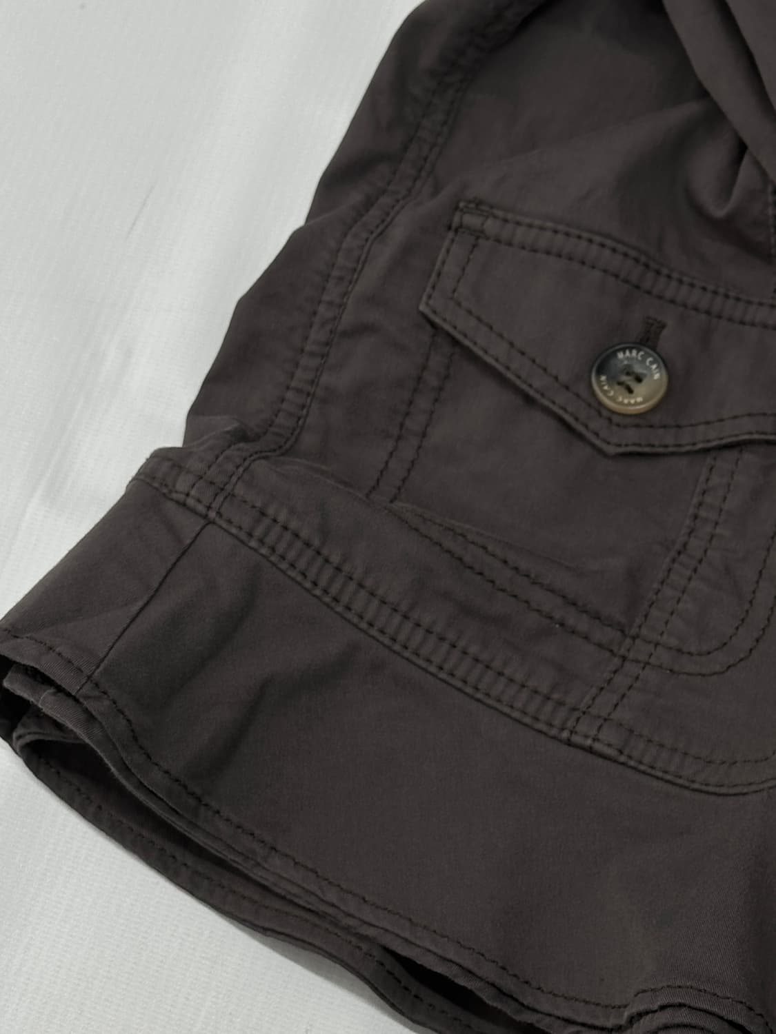 MARCCAIN 프릴 블레이저 자켓 브라운 차콜  일본 빈티지 정장 상품이미지6