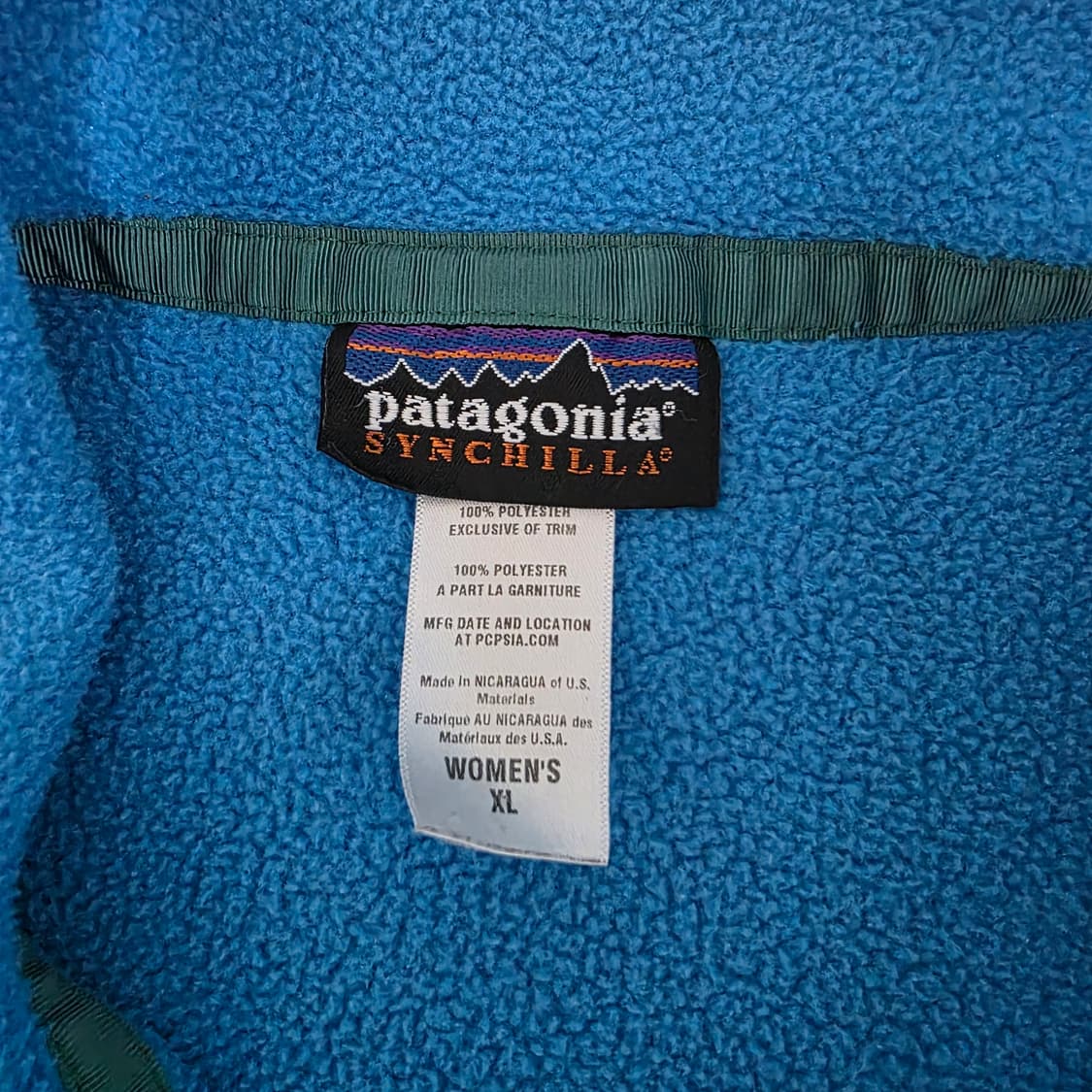 [W/XL] 빈티지 파타고니아 신칠라 플리스 풀오버 블루 상품이미지5
