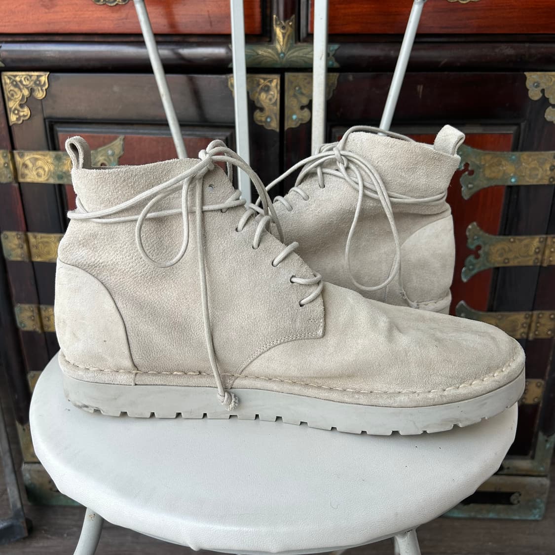 마르셀 스웨이드 레이스 업 부츠 상품이미지2