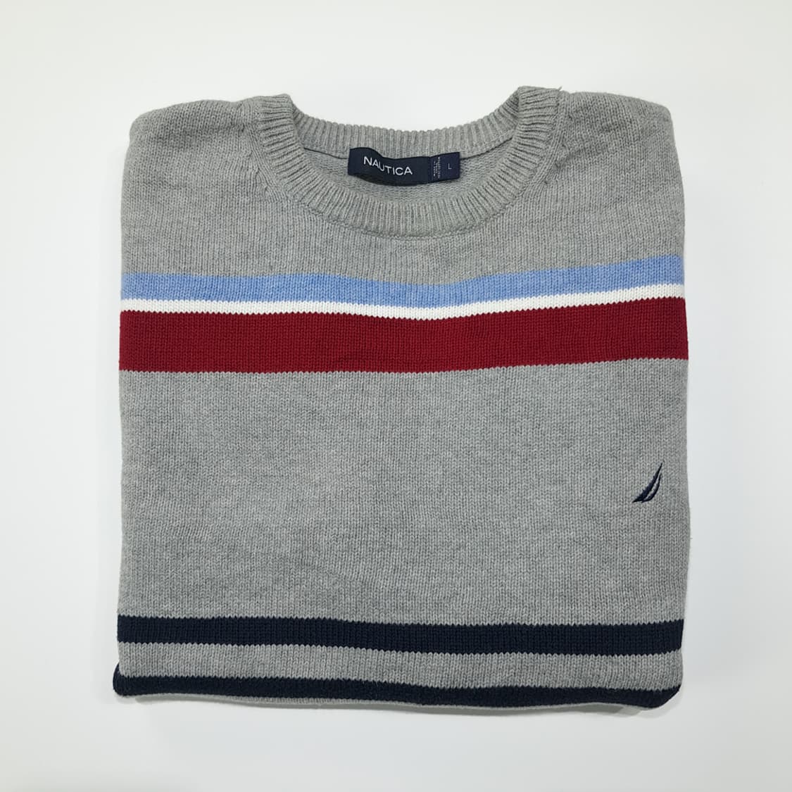 CL269 XL 노티카 90s 코튼 멀티스트라이프 그레이 니트 스웨터 상품이미지7