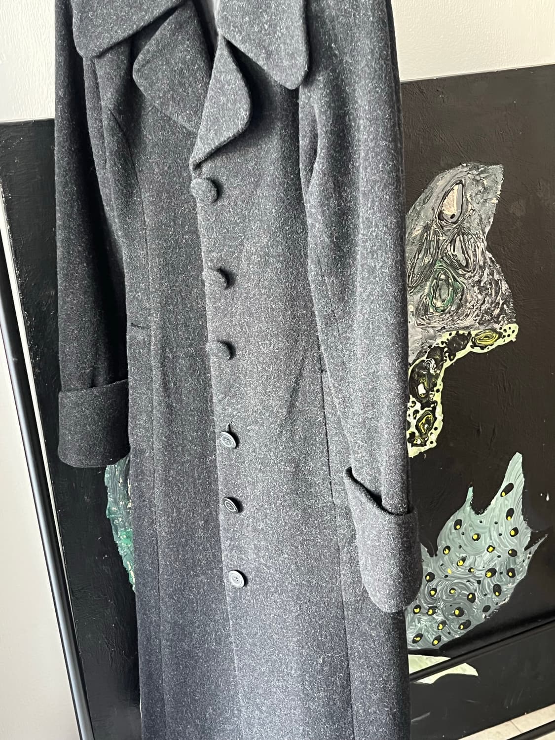 빈티지 울나일론 코트 상품이미지5