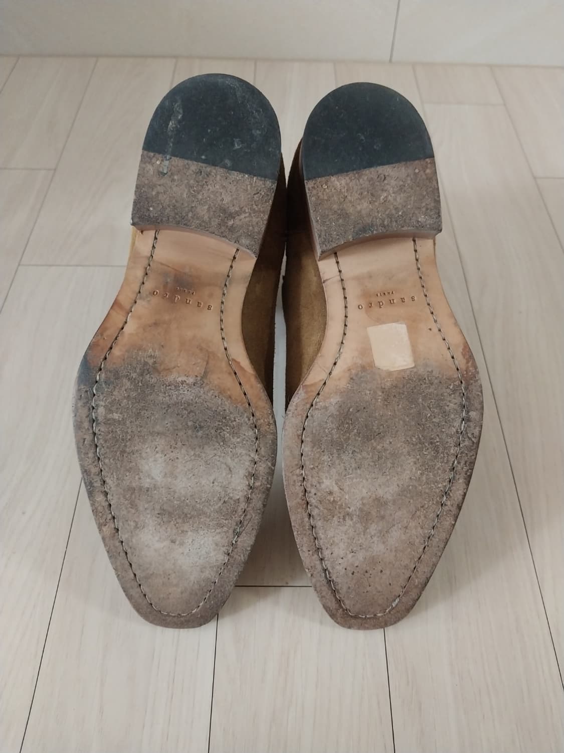 산드로 스웨이드 첼시 부츠 카멜 상품이미지5