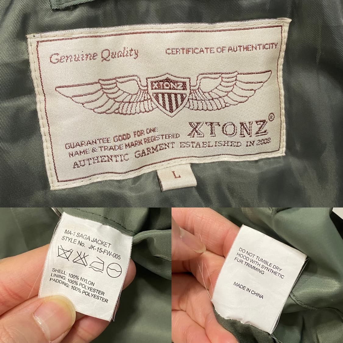 엑스톤즈 플라잉타이거 MA-1 항공점퍼 상품이미지9