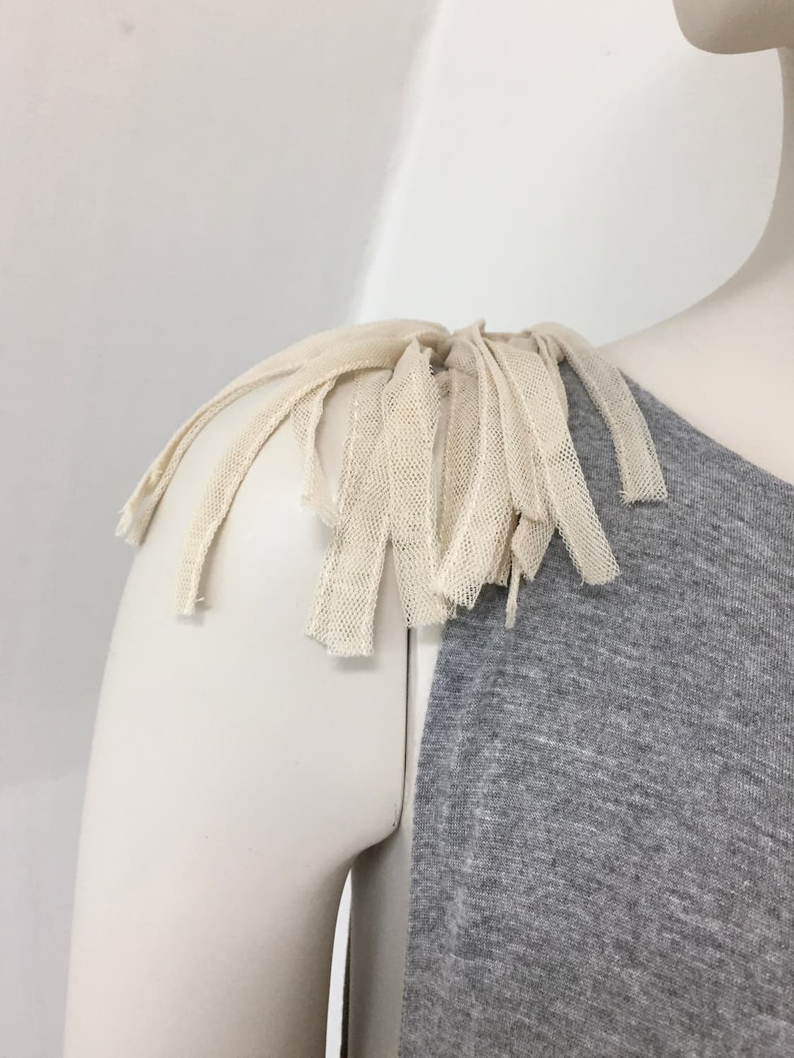 Gray Asymmetric Tassle Dress  상품이미지6