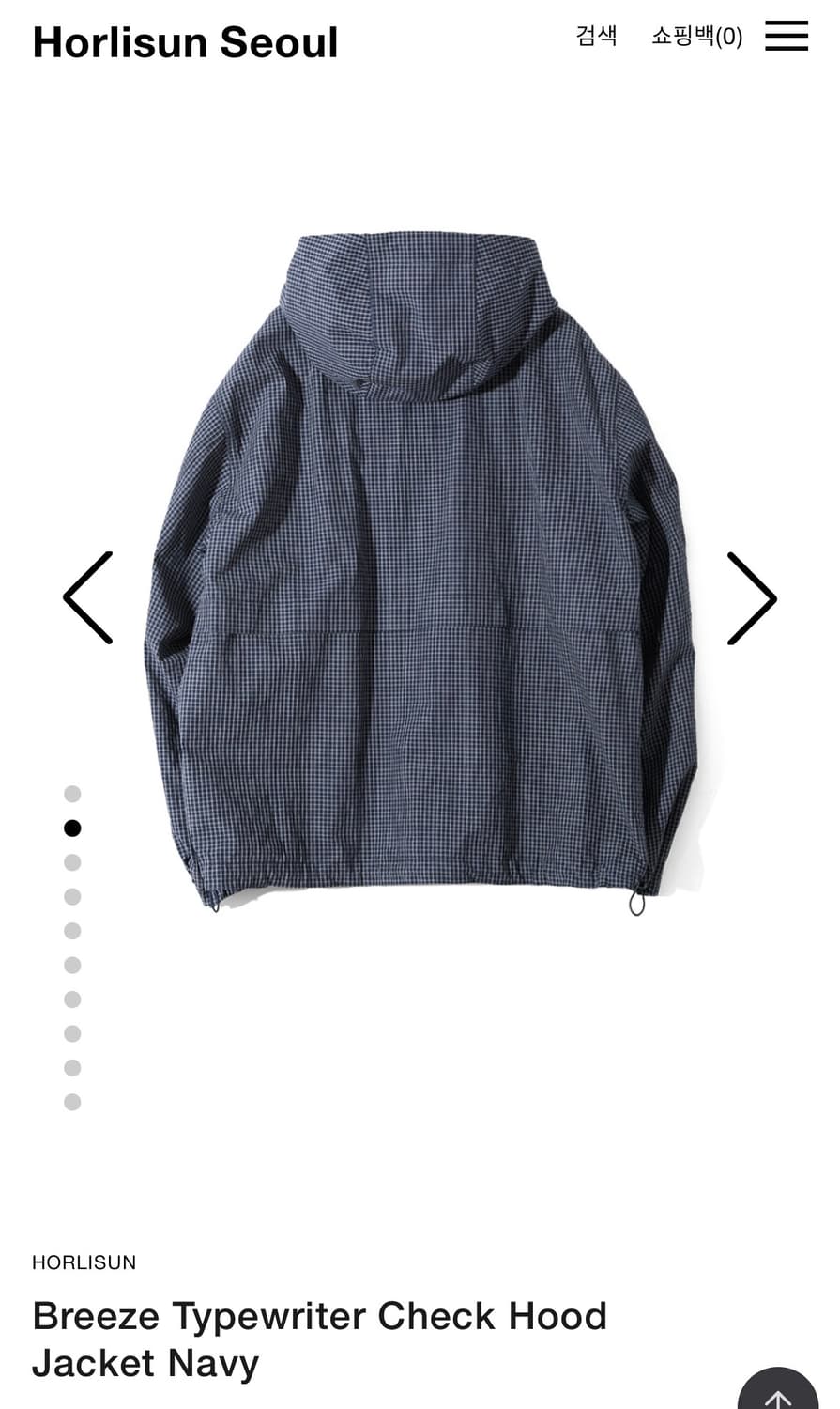 홀리선 26SS 바람막이 체크자켓 (네이비) 상품이미지4