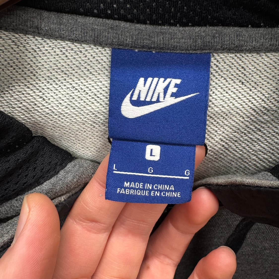 나이키 후드 집업 사이드 레터링 빅로고 포인트 차콜 상품이미지6