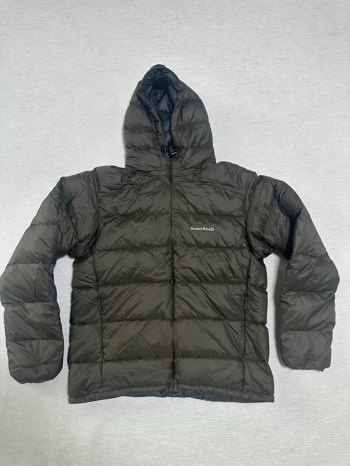(L)몽벨 알파인 일본 빈티지 경량 다운 카키 브라운 상품이미지3