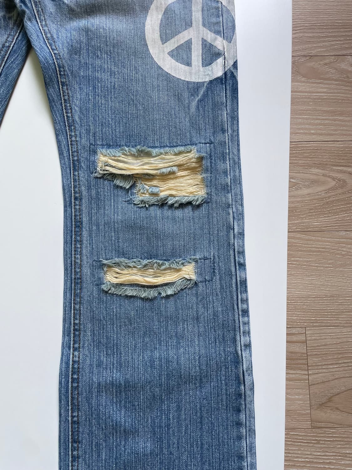 00s JPN VINTAGE PEACE 데님 팬츠 상품이미지3