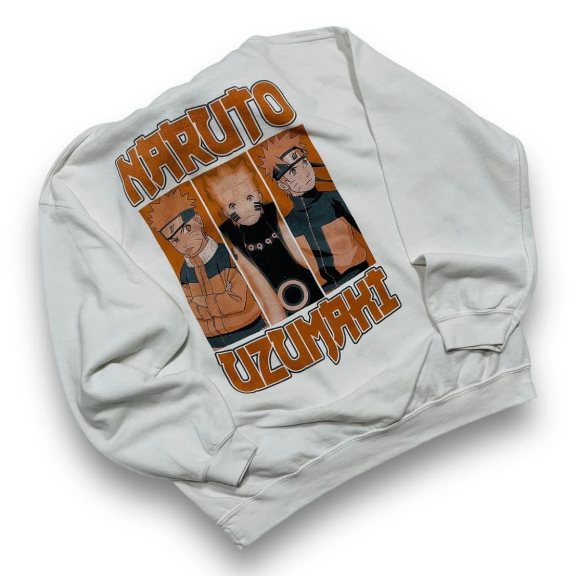 나루토 질풍전 구미 모드 빈티지 화이트 후디 상품이미지1