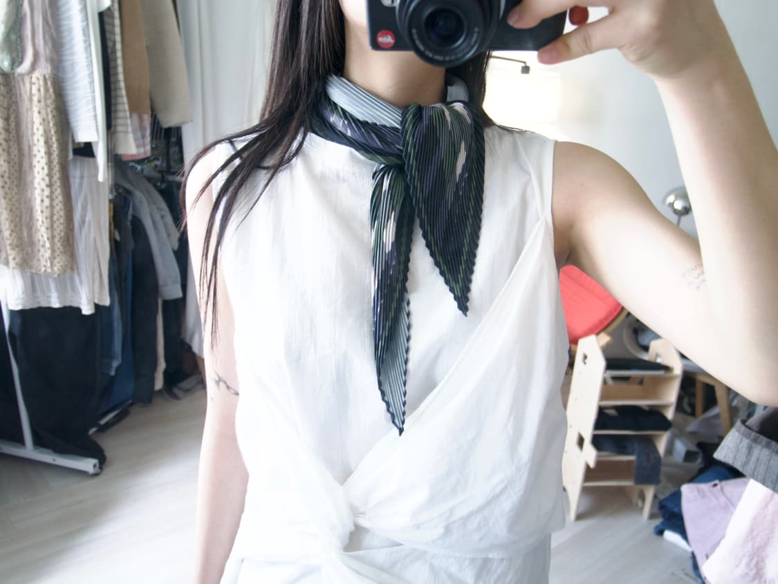 check pleats scarf - 상품이미지1