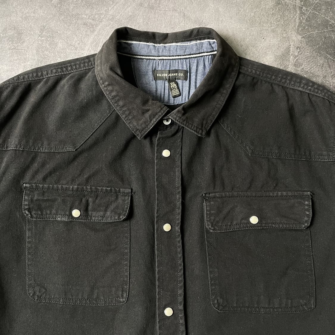 SILVER JEANS CO 빈티지 블랙 웨스턴 코튼셔츠 A00325 상품이미지2
