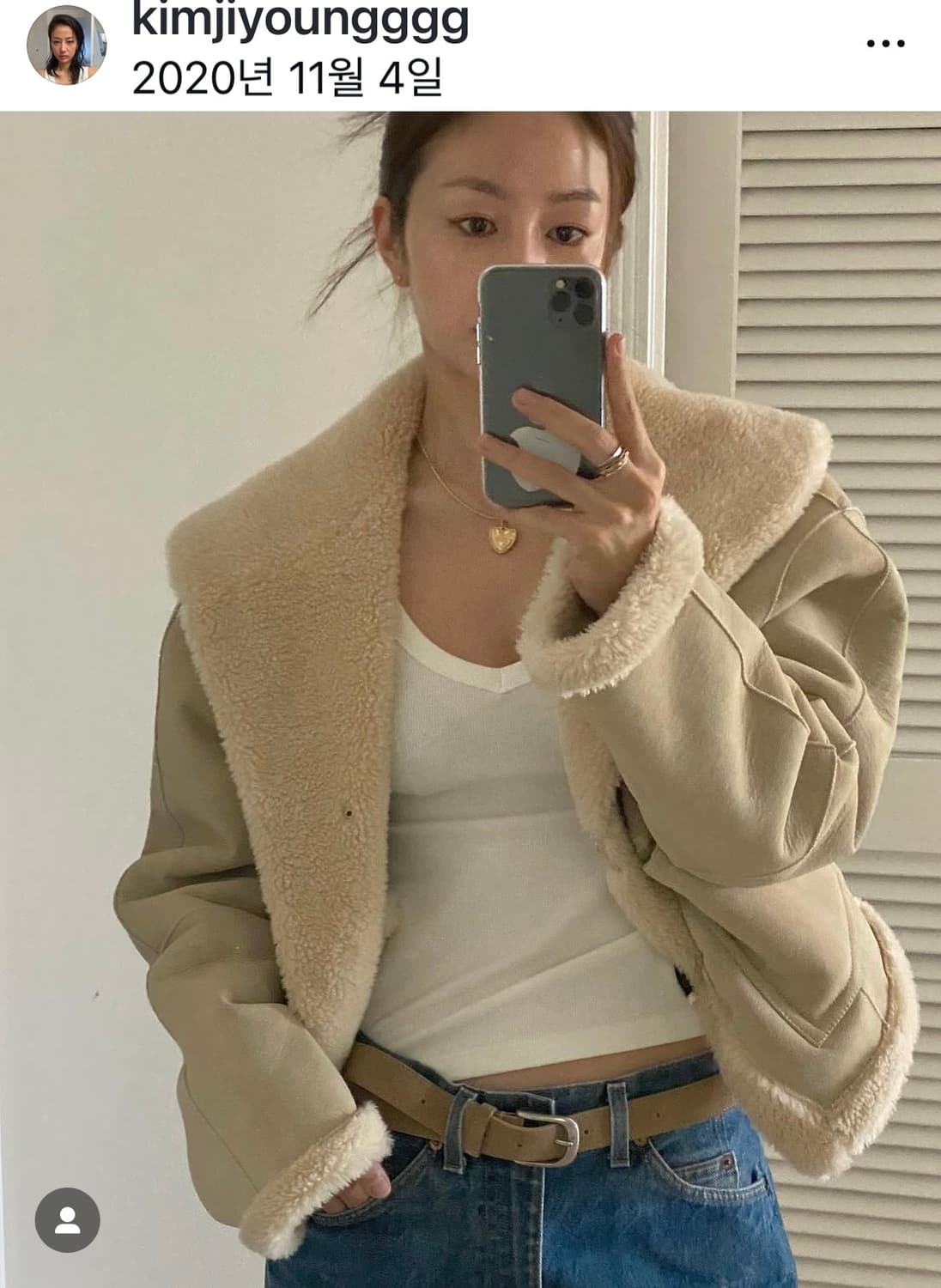 더 오픈 프로덕트 리버시블 무스탕 상품이미지1