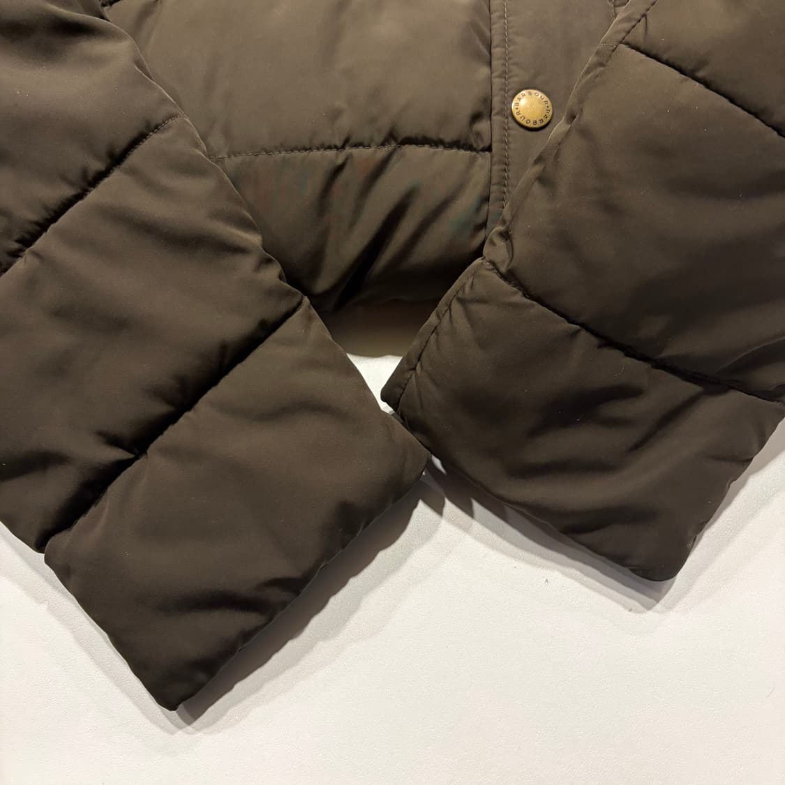 [XL] 바버 스티븐슨 퀼팅 패딩 자켓 브라운 C652 상품이미지8