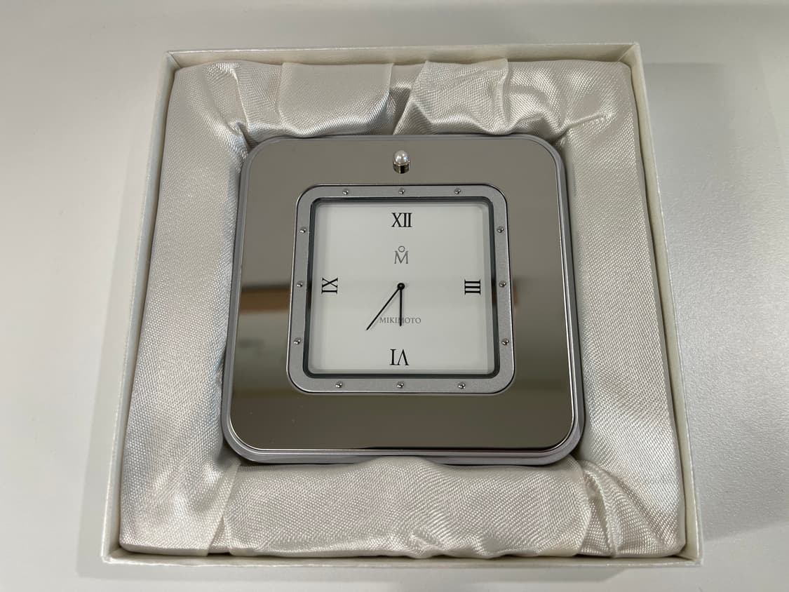 미키모토 펄 진주 스퀘어 탁상시계 MIKIMOTO 1번 상품이미지5