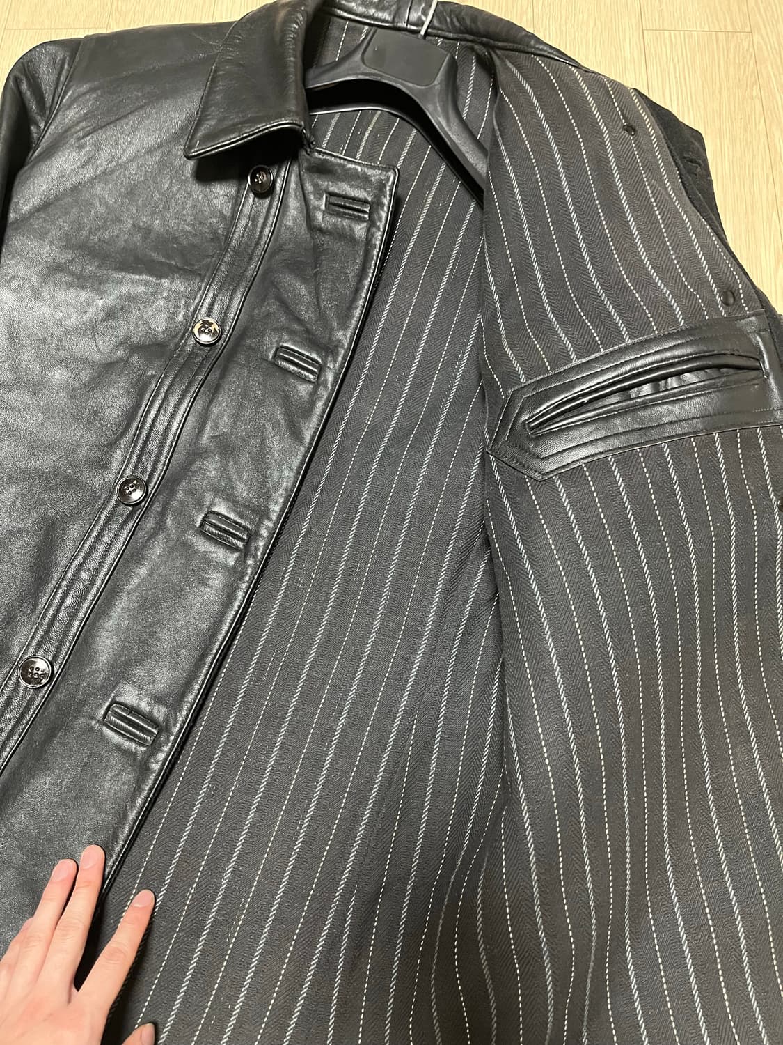 빈티지 프렌치 더블 레더자켓 르꼬르뷔지에 상품이미지7