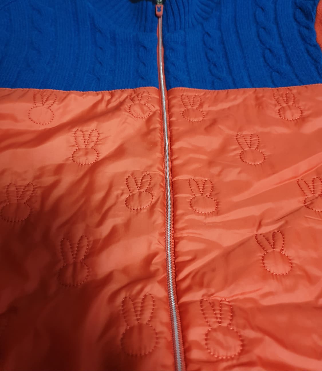 플레이보이 골프 방풍 패디드 배색 니트집업 (100) 상품이미지2